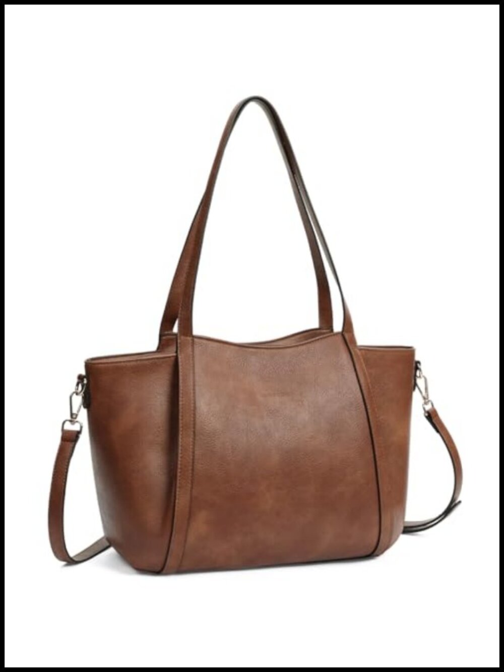 Vegan Leather Hobo Tote Shoulder Crossbody Bag for Women